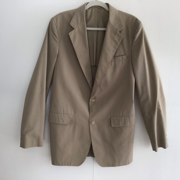 Vintage John Weizmann by Palm Beach union made khaki sports coat. 44 to 46 long. - Picture 1 of 10